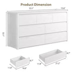 Grande commode moderne à 7 tiroirs pour chambre à coucher, grande commode en bois avec organisateur de rangement pour salon, couloir et entrée