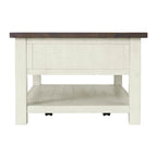 The Gray Barn Downington Table Basse à 2 Tiroirs en Bois Massif