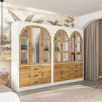 Ensemble de deux armoires Grand Closet d'inspiration vintage avec accents en métal