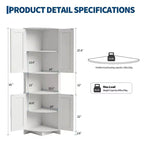 64,8" Meuble d'Angle Haut avec Portes, Armoire de Rangement d'Angle Marron Style Ferme, Meuble Garde-Manger d'Angle Autonome avec Étagères Réglables
