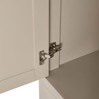 Armoire 3 portes avec tiroirs - Taupe