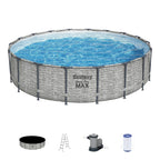 Piscine hors sol ronde Bestway Steel Pro MAX avec pompe et bâche