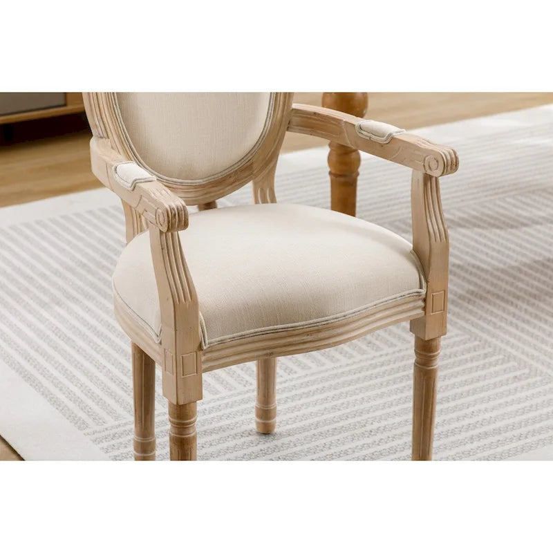 Ensemble de 2 fauteuils de salle à manger en tissu rembourré