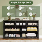Grande commode moderne à 7 tiroirs pour chambre à coucher, grande commode en bois avec organisateur de rangement pour salon, couloir et entrée