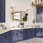 Miroir mural décoratif traditionnel doré biseauté pleine longueur Décoration de la maison Salle de bain Salon Chambre Cuisine