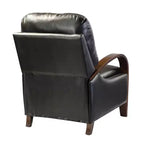 Ensemble de 2 fauteuils inclinables manuels en cuir véritable, inclinaison à 159°