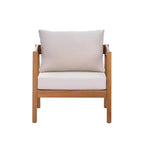 ModernLuxe Ensemble de canapés de jardin 4/5 pièces en bois d'acacia, salon de jardin avec table basse pour véranda/jardin/balcon