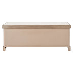 Banc de rangement SAFAVIEH Fiorello avec coussin et 3 tiroirs - 47,3 L x 15 P x 19 H - 47 L x 15 P x 19 H