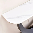 Console moderne, Design aux formes exquises, Cadre en métal avec patins réglables pour entrée