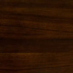 Table basse à 2 niveaux avec finition noyer et cadre en métal noir