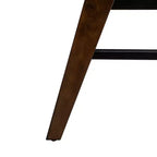 Table basse à 2 niveaux avec finition noyer et cadre en métal noir