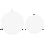 Table d'appoint ronde en MDF avec base en fer, style industriel