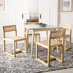Chaise de salle à manger en orme et rotin, sans accoudoirs, capacité de 125 kg