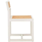 Chaise de salle à manger en orme et rotin, sans accoudoirs, capacité de 125 kg