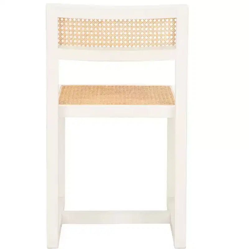 Chaise de salle à manger en orme et rotin, sans accoudoirs, capacité de 125 kg