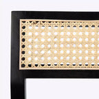 Chaise de salle à manger en orme et rotin, sans accoudoirs, capacité de 125 kg