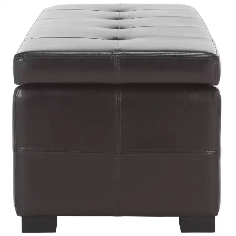 Grand banc de rangement capitonné avec couvercle à charnière, capacité de 250 kg