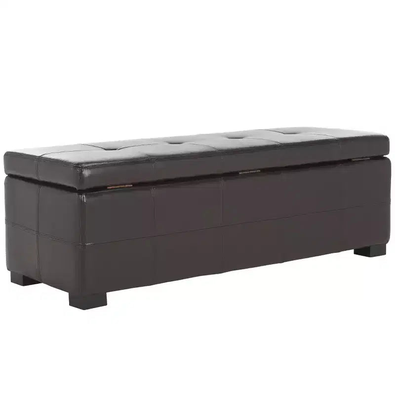 Grand banc de rangement capitonné avec couvercle à charnière, capacité de 250 kg