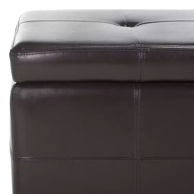 Grand banc de rangement capitonné avec couvercle à charnière, capacité de 250 kg