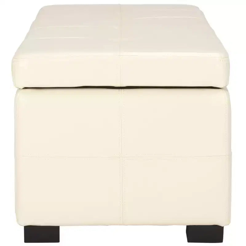 Grand banc de rangement capitonné avec couvercle à charnière, capacité de 250 kg