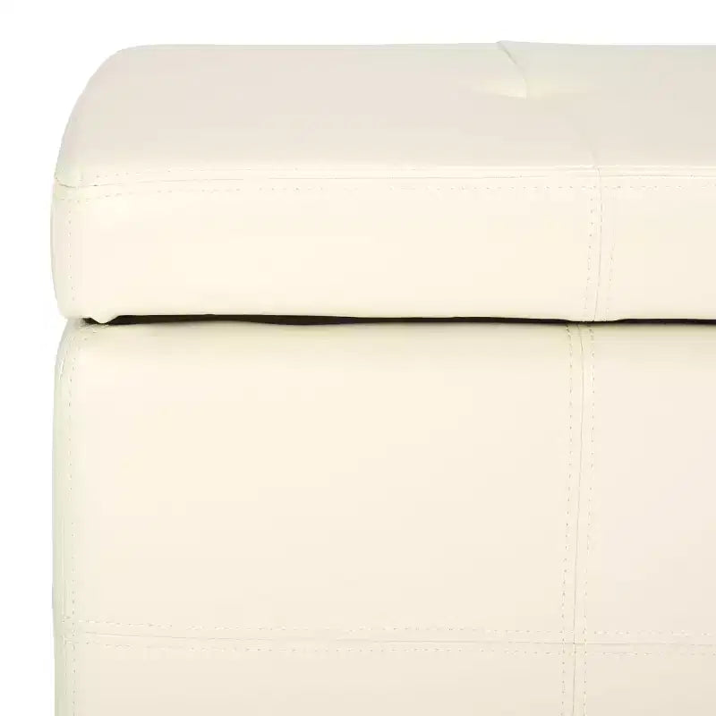 Grand banc de rangement capitonné avec couvercle à charnière, capacité de 250 kg