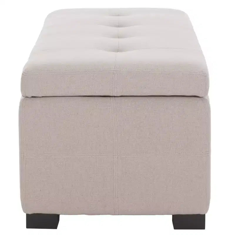 Grand banc de rangement capitonné avec couvercle à charnière, capacité de 250 kg
