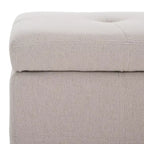 Grand banc de rangement capitonné avec couvercle à charnière, capacité de 250 kg