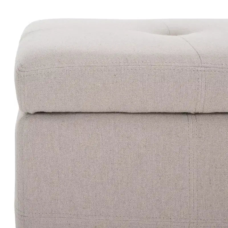 Grand banc de rangement capitonné avec couvercle à charnière, capacité de 250 kg