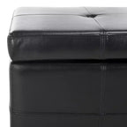 Grand banc de rangement capitonné avec couvercle à charnière, capacité de 250 kg