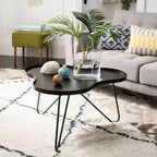 Table basse en fer noir avec pieds épingles vintage, usage intérieur
