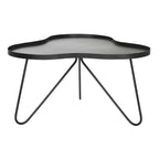 Table basse en fer noir avec pieds épingles vintage, usage intérieur