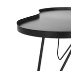 Table basse en fer noir avec pieds épingles vintage, usage intérieur
