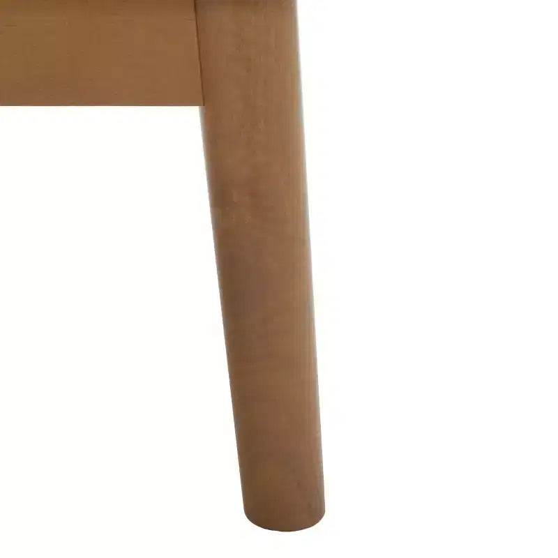Commode à 6 tiroirs avec placage en acacia et pieds fuselés