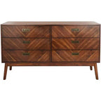Donald 6 Drawer Mid-Centry Dresser - SFV2110 - Safavieh Couture