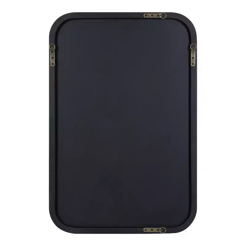 Miroir mural encadré noyer brun 23x35, suspendu toute orientation