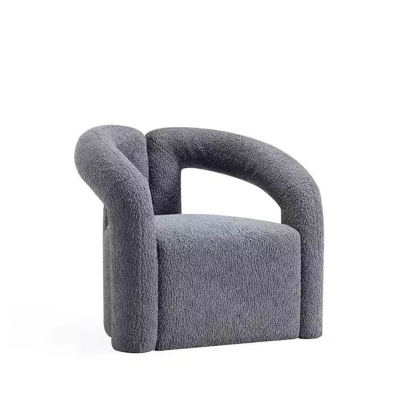Fauteuil d'appoint Boucle avec structure en pin et mousse haute densité