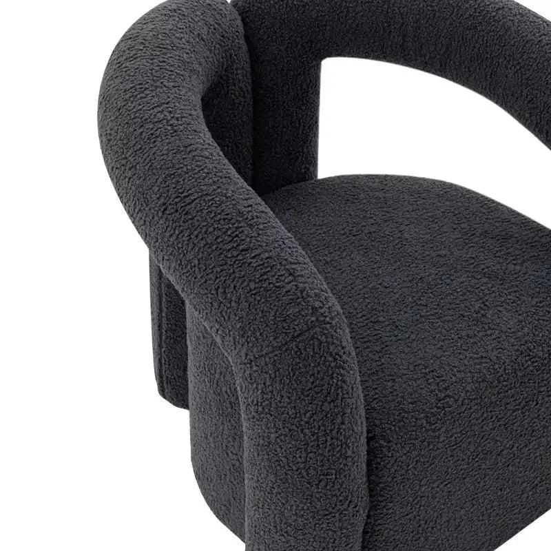Fauteuil d'appoint Boucle avec structure en pin et mousse haute densité
