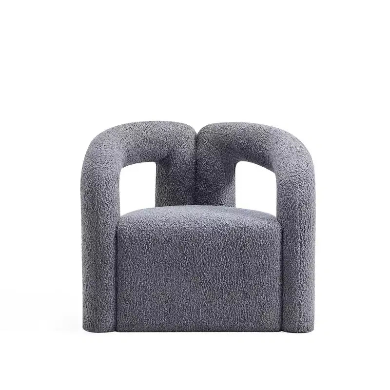 Fauteuil d'appoint Boucle avec structure en pin et mousse haute densité