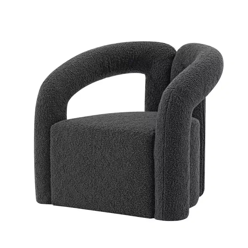 Fauteuil d'appoint Boucle avec structure en pin et mousse haute densité