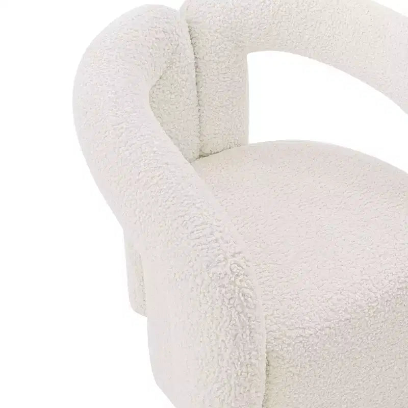 Fauteuil d'appoint Boucle avec structure en pin et mousse haute densité