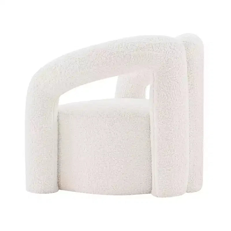 Fauteuil d'appoint Boucle avec structure en pin et mousse haute densité