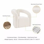 Fauteuil d'appoint Boucle avec structure en pin et mousse haute densité
