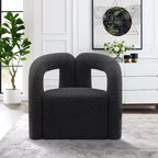Fauteuil d'appoint Boucle avec structure en pin et mousse haute densité