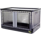 dbest products Quik Box Stackable Storage Bins With Doors Collapsible Organizer & Foldable Container - 19 Gal