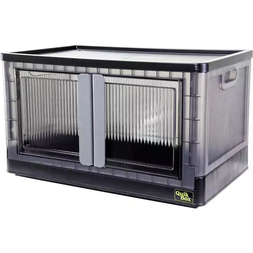 dbest products Quik Box Stackable Storage Bins With Doors Collapsible Organizer & Foldable Container - 19 Gal