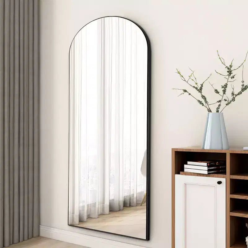 Miroir Psyché en bois arqué, mural ou sur pied