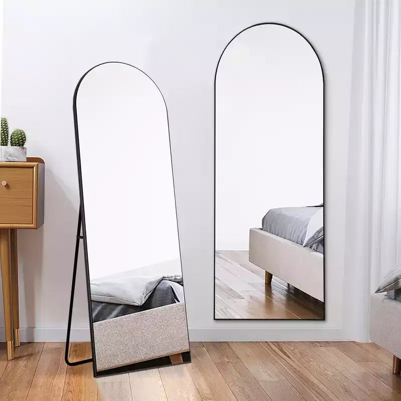 Miroir Psyché en bois arqué, mural ou sur pied