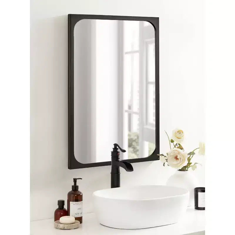 Miroir mural encadré rectangulaire 24x36, aucun assemblage requis