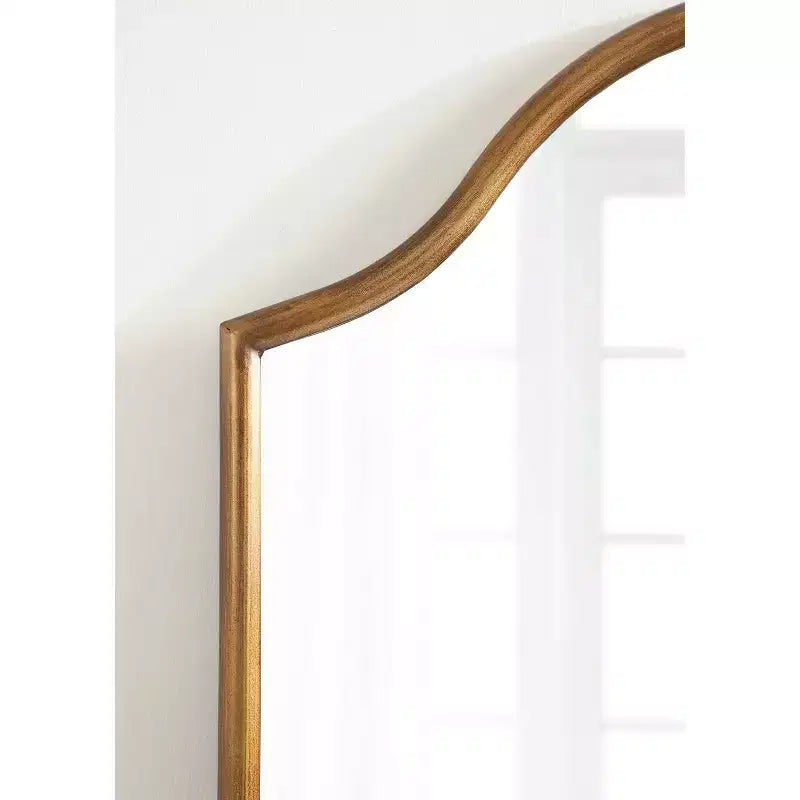 Miroir mural cintré encadré 24x36, noir ou doré