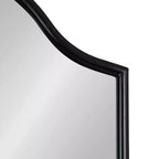 Miroir mural cintré encadré 24x36, noir ou doré